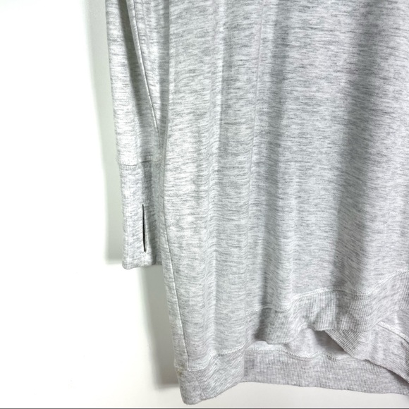 Athleta Criss Cross Dress Size Small Heather Gray Long Sleeve Sweatshirt Soft - Picture 5 of 7